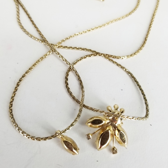 Banana Republic Double Strand Crystal Bee Necklace - Picture 10 of 10